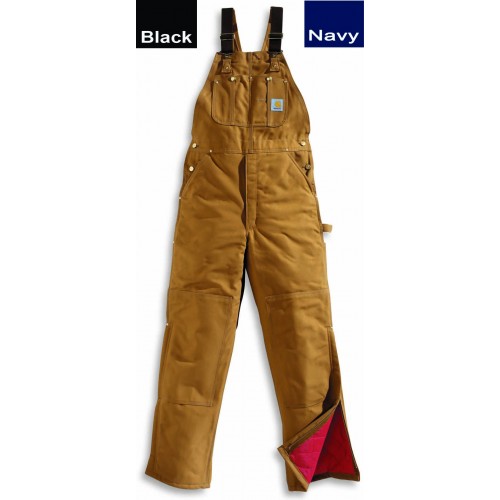 Carhartt Quilt Lined Zip To Thigh Bib Overalls LW106672